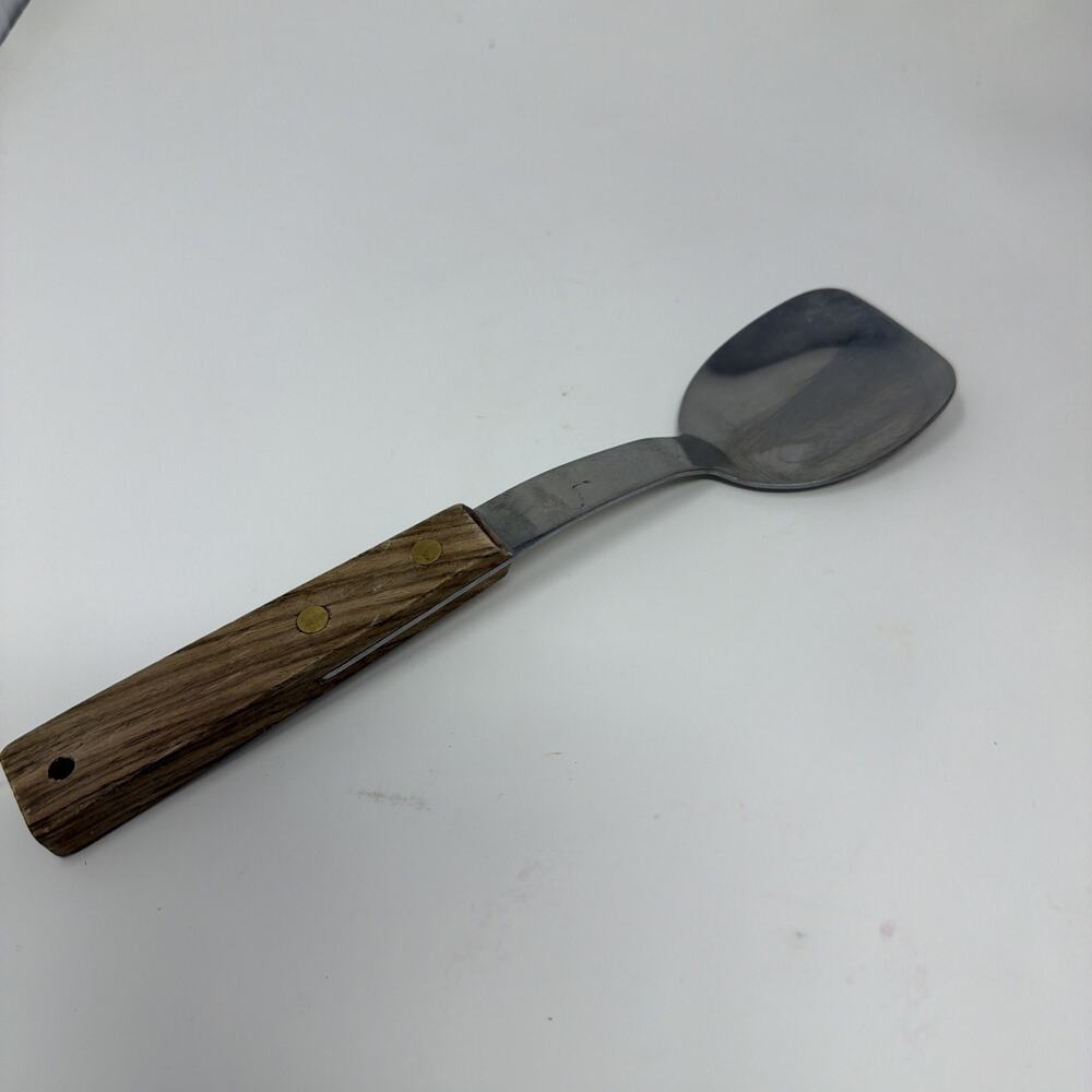 Vtg Vernco Ice Cream Spade Spoon Scoop Stainless Wood Handle Japan Vernon Co